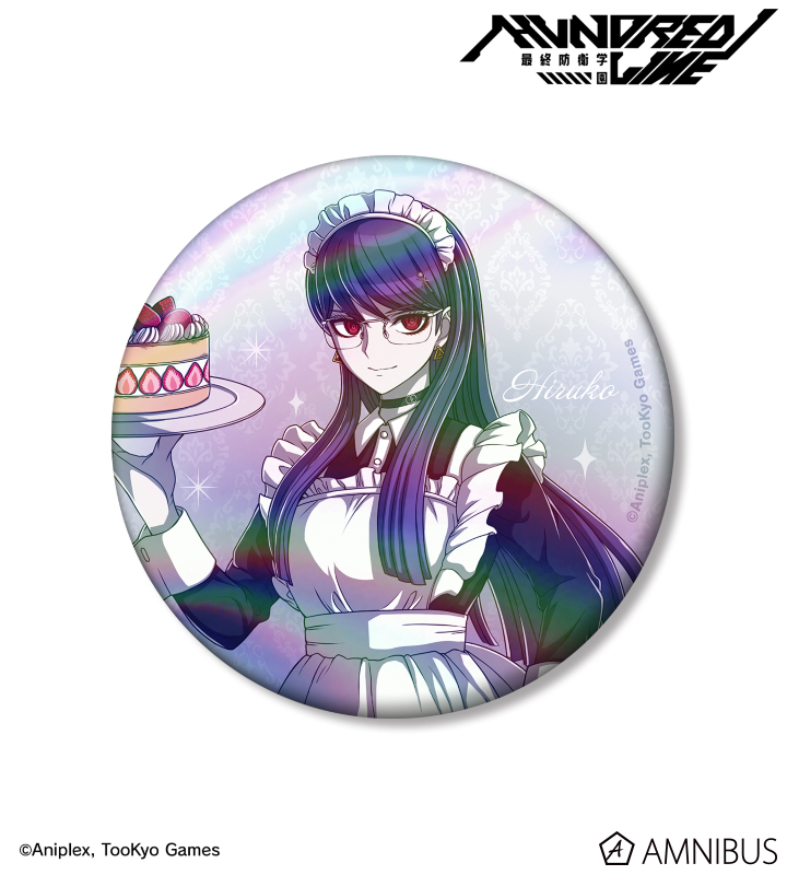 HUNDRED LINE -最終防衛学園-描き下ろし 雫原比留子 メイドver. 75mmオーロラ缶バッジ