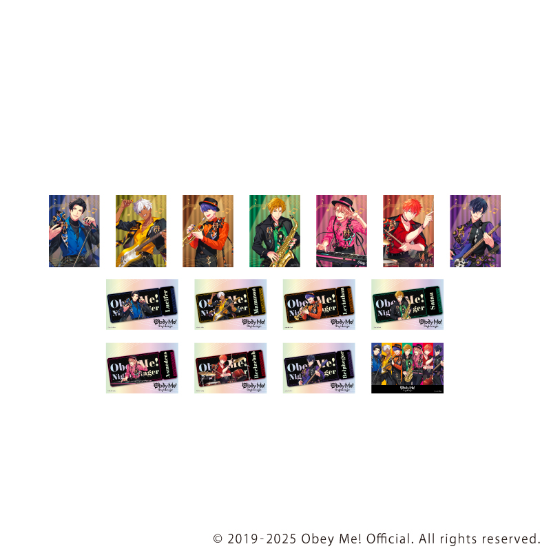 L版ブロマイド3枚セット「Obey Me! Nightbringer」01/バンドver. ブラインド(全15種)(描き下ろしイラスト)