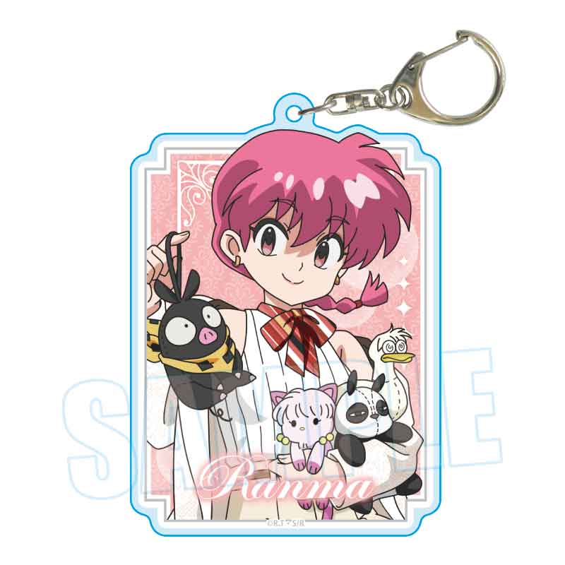 ちょいデカアクリルキーホルダー らんま1/2 らんま(ぬいぐるみといっしょ)
