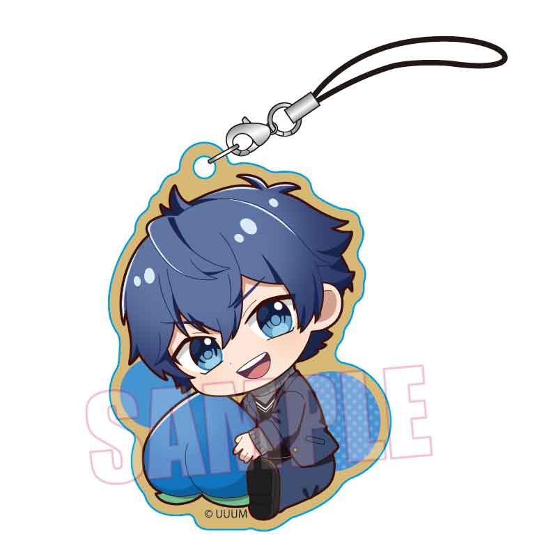 ぎゅぎゅっと木札ストラップ カラフルピーチ/なおきり