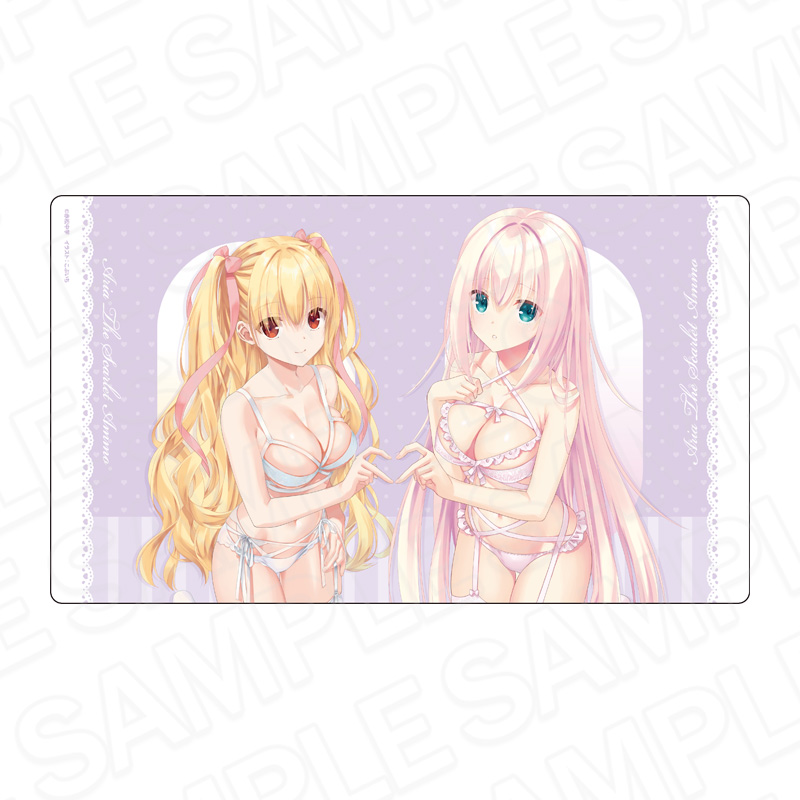 緋弾のアリア　ラバーデスクマット　理子&リサ　ボンテージランジェリー ver.