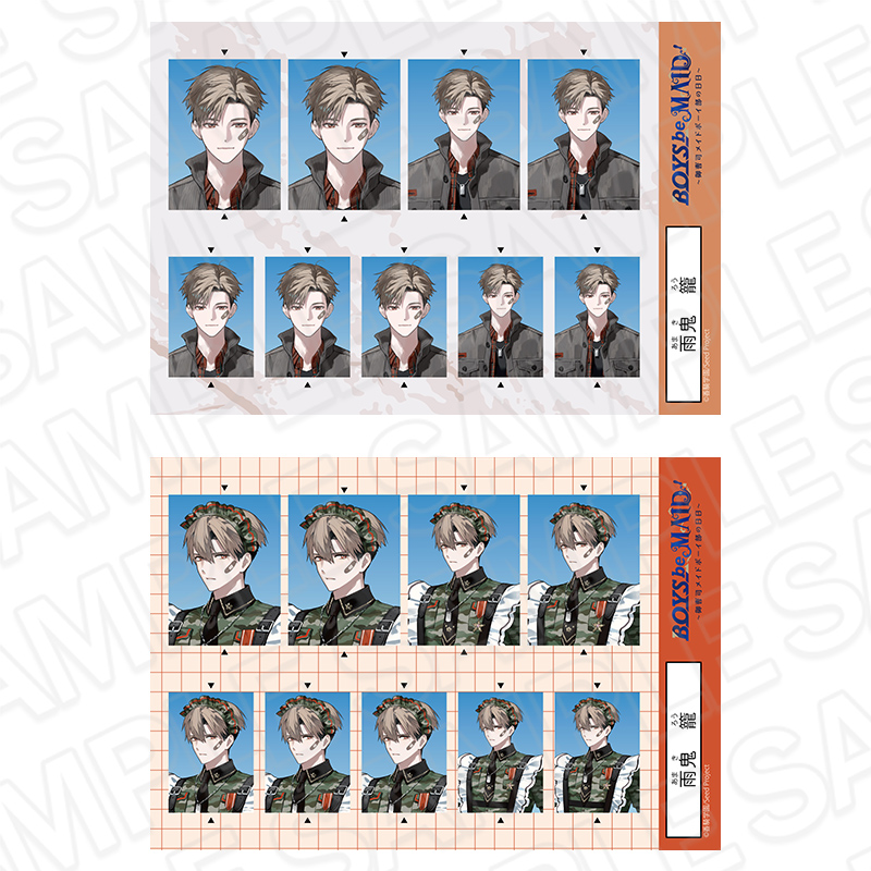 証明写真風ステッカーセット　雨鬼　籠　Ｅｖｅｒｙｄａｙ　Ｃｌｏｔｈｅｓ　ＡＷ　ｖｅｒ．