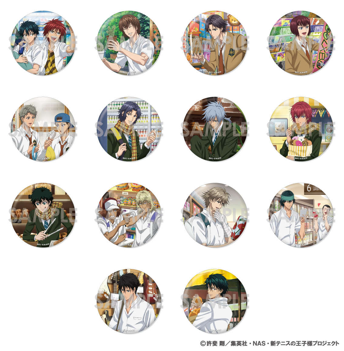 新テニスの王子様 トレーディングBIG缶バッジ―in SHOPPING―