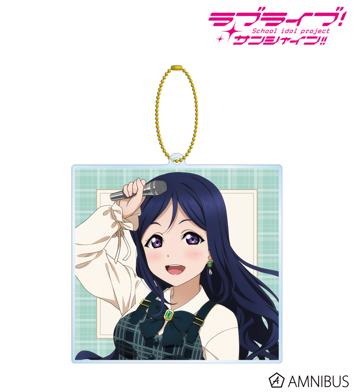 描き下ろし 松浦 果南 チェックワンピース衣装ver. BIGアクリルキーホルダー