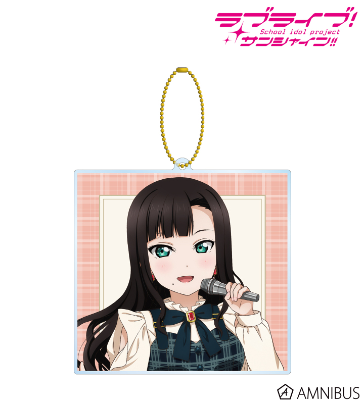 描き下ろし 黒澤 ダイヤ チェックワンピース衣装ver. BIGアクリルキーホルダー