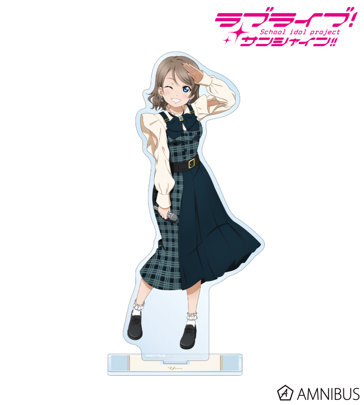 描き下ろし 渡辺 曜 チェックワンピース衣装ver. BIGアクリルスタンド