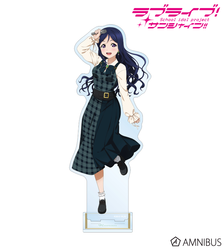 描き下ろし 松浦 果南 チェックワンピース衣装ver. 特大アクリルスタンド