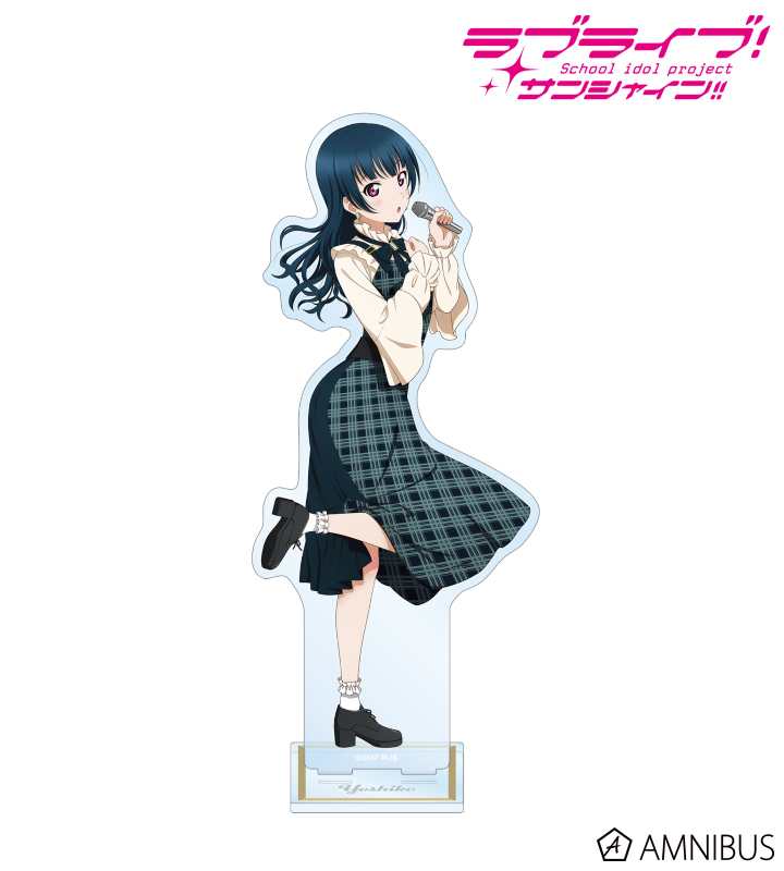 描き下ろし 津島 善子 チェックワンピース衣装ver. 特大アクリルスタンド