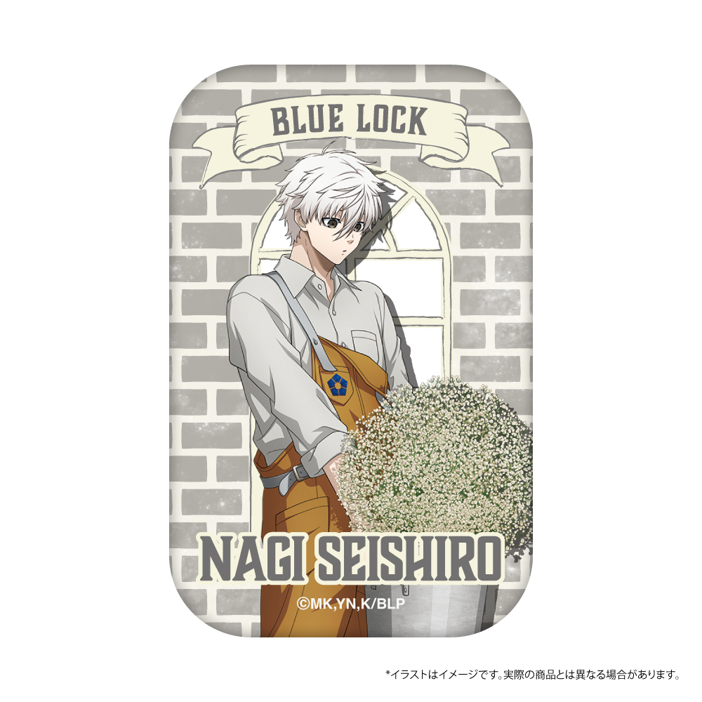 ブルーロック スクエア缶バッジ 凪 誠士郎(お花屋さん)