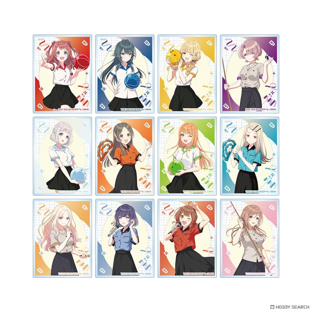 学園アイドルマスター 描き下ろし ボウリングシャツver. トレーディングアクリルカード