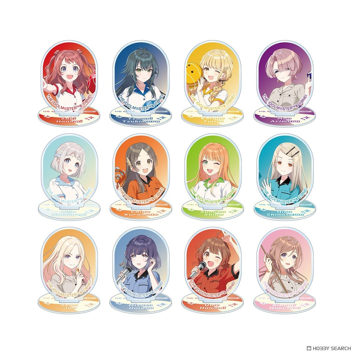 学園アイドルマスター 描き下ろし ボウリングシャツver. トレーディングミニアクリルスタンド