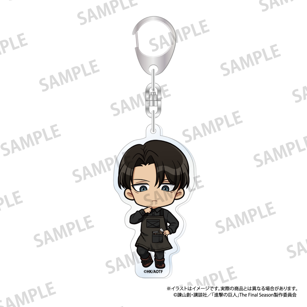 進撃の巨人　アクリルキーホルダー　リヴァイ・アッカーマン（ミニキャラ）（ＤＩＹ）