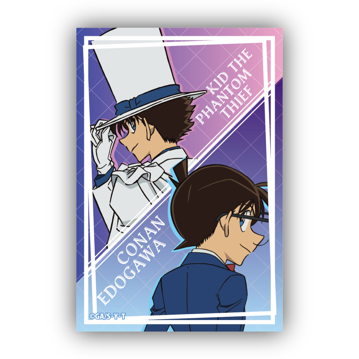 名探偵コナンスクエア型缶バッジＶｏｌ．３　江戸川コナン＆怪盗キッド