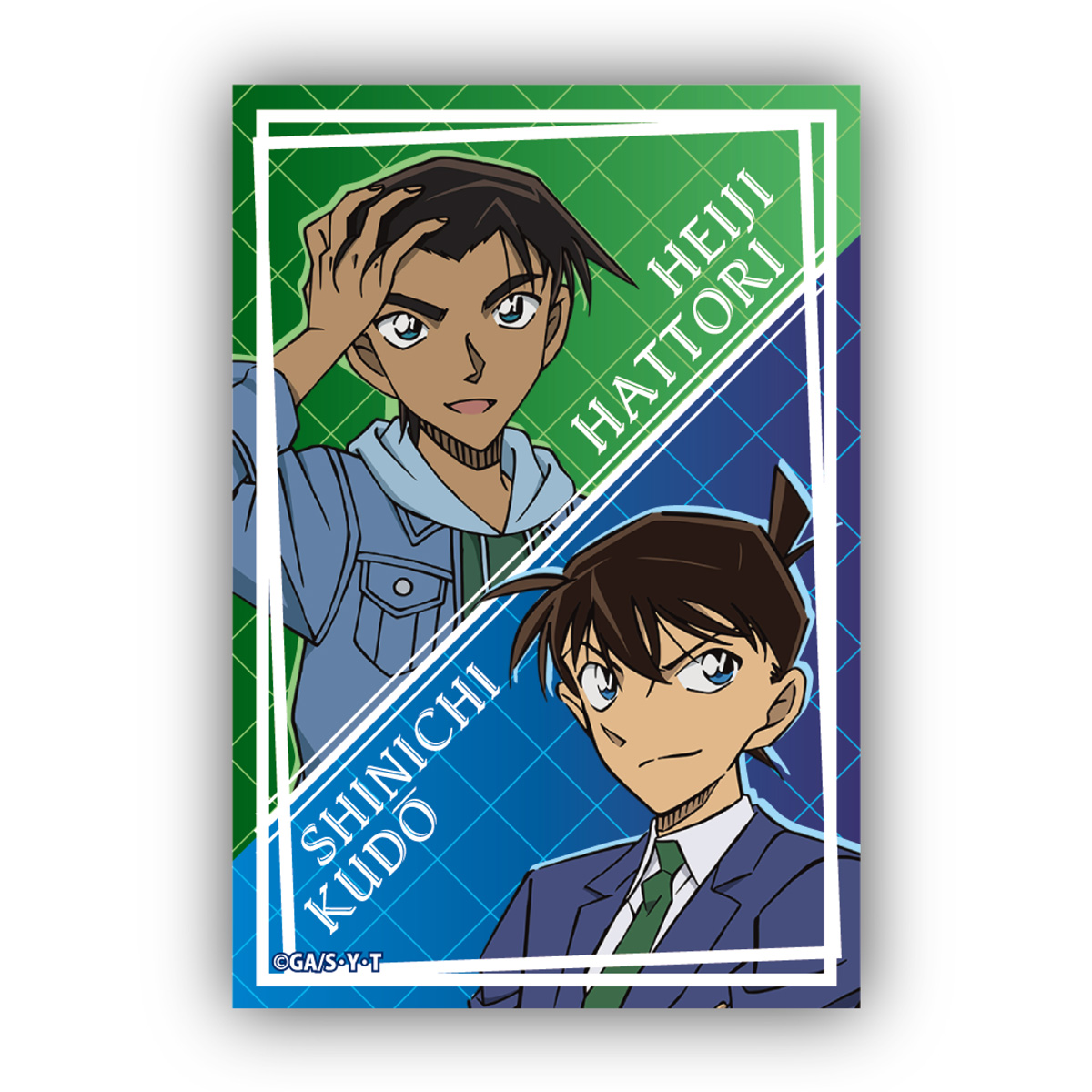 名探偵コナンスクエア型缶バッジＶｏｌ．３　工藤新一＆服部平次