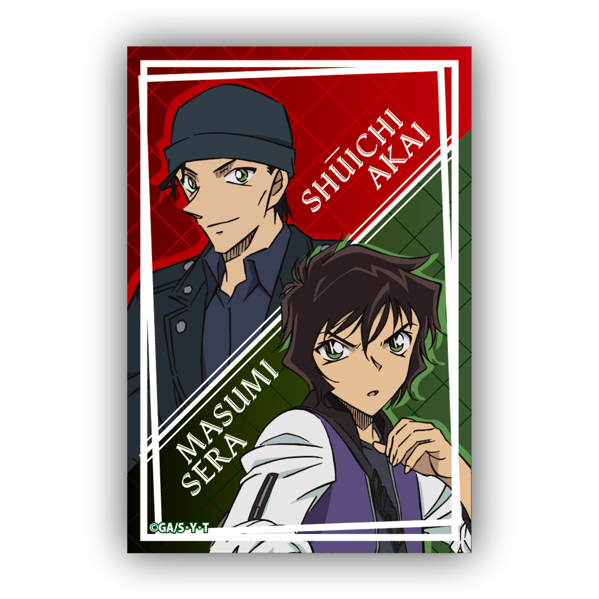 名探偵コナンスクエア型缶バッジＶｏｌ．３　赤井秀一＆世良真純