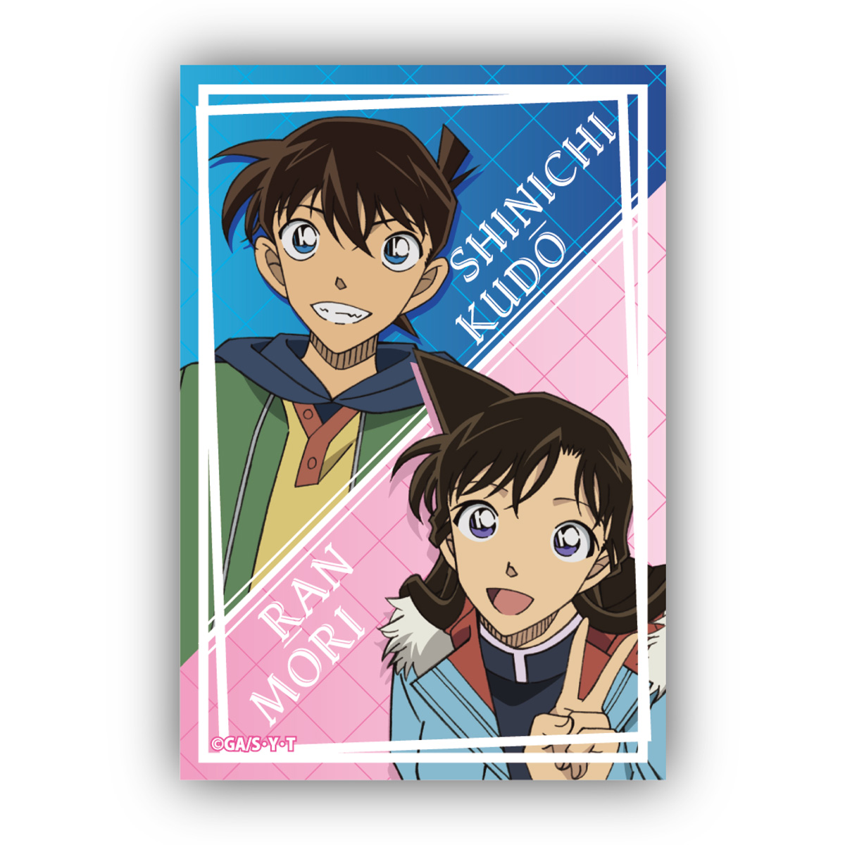 名探偵コナンスクエア型缶バッジＶｏｌ．４　工藤新一＆毛利蘭