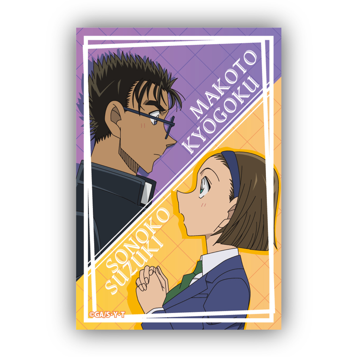 名探偵コナンスクエア型缶バッジＶｏｌ．４　京極真＆鈴木園子