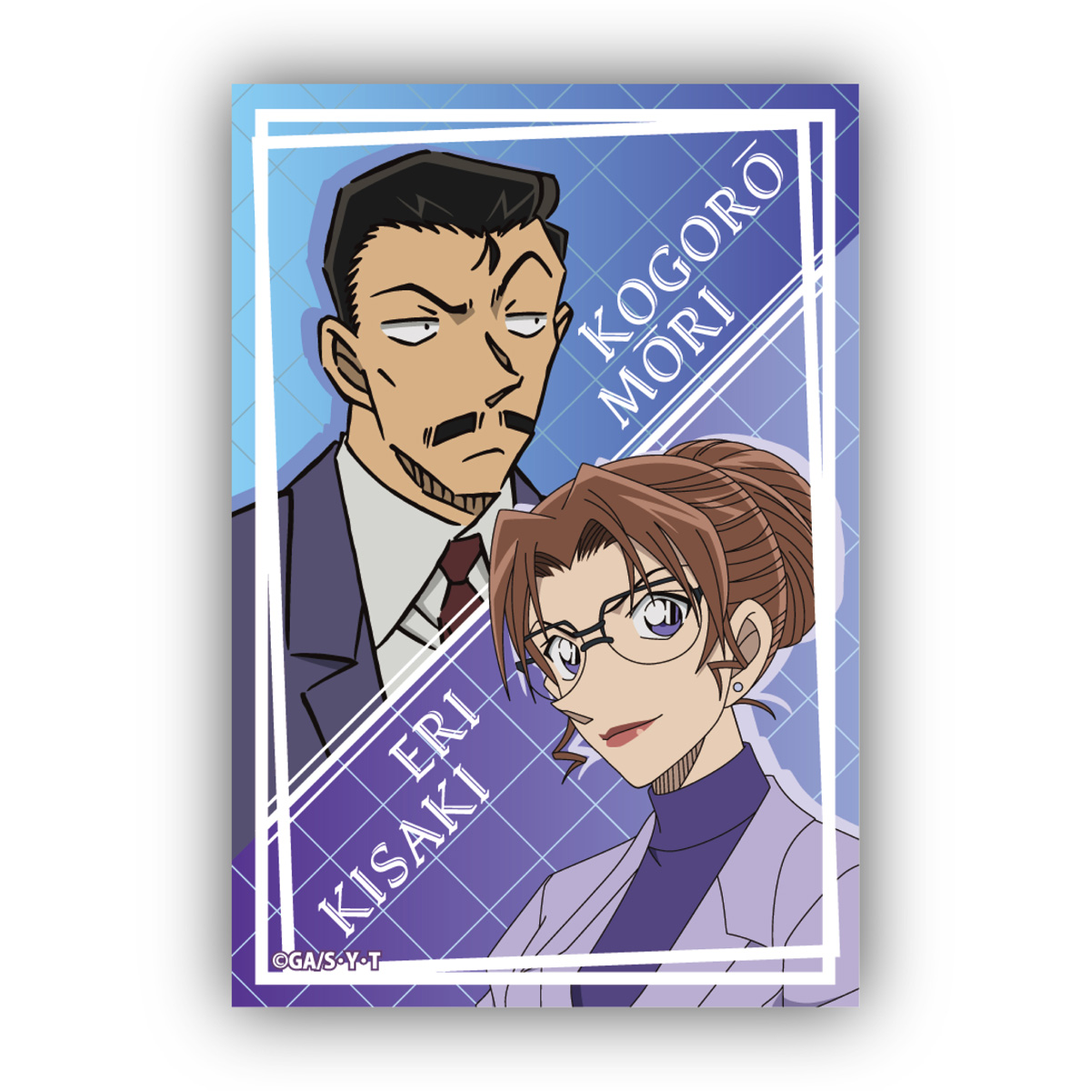 名探偵コナンスクエア型缶バッジＶｏｌ．４　毛利小五郎＆妃英理