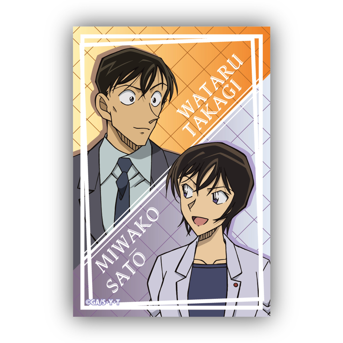 名探偵コナンスクエア型缶バッジＶｏｌ．４　高木渉＆佐藤美和子