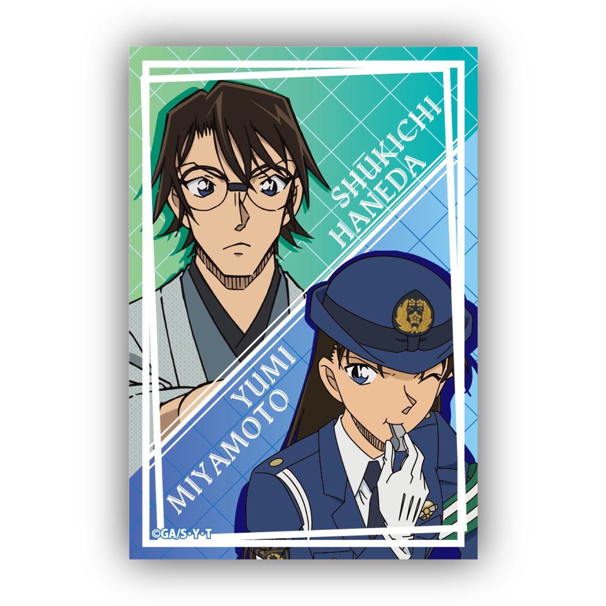 名探偵コナンスクエア型缶バッジＶｏｌ．４　羽田秀吉＆宮本由美