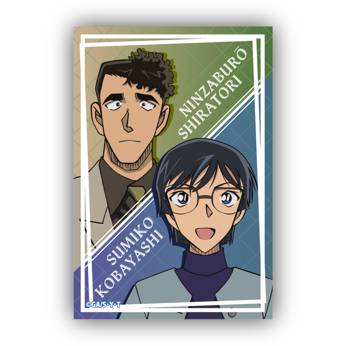 名探偵コナンスクエア型缶バッジＶｏｌ．４　白鳥任三郎＆小林澄子