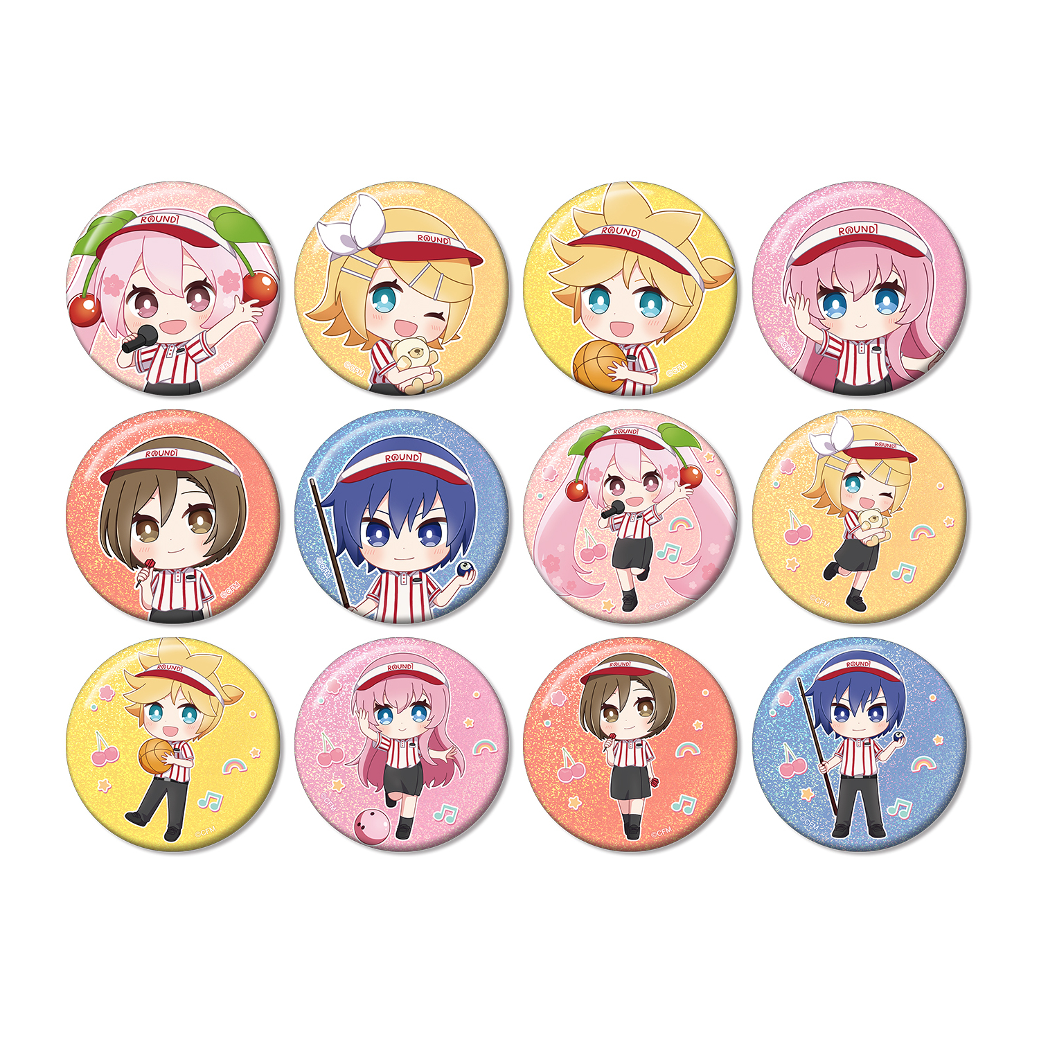 桜ミク トレーディング ちびキャラ ホログラム缶バッジ