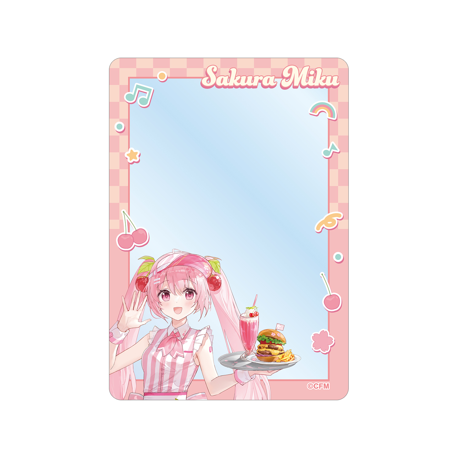 桜ミク 描き下ろし 桜ミク アメリカンダイナーver. Art by ふーみ B8硬質カードケース