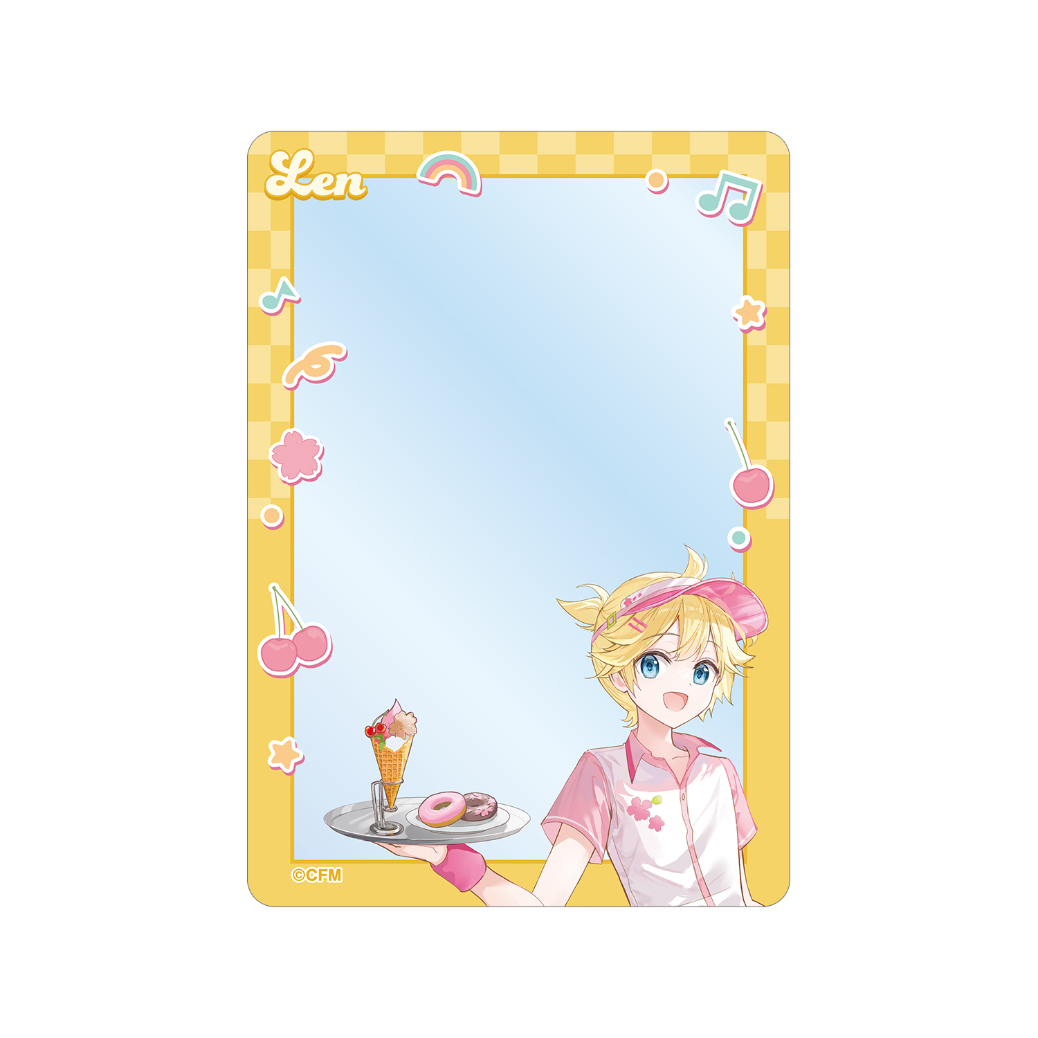 桜ミク 描き下ろし 鏡音レン アメリカンダイナーver. Art by ふーみ B8硬質カードケース