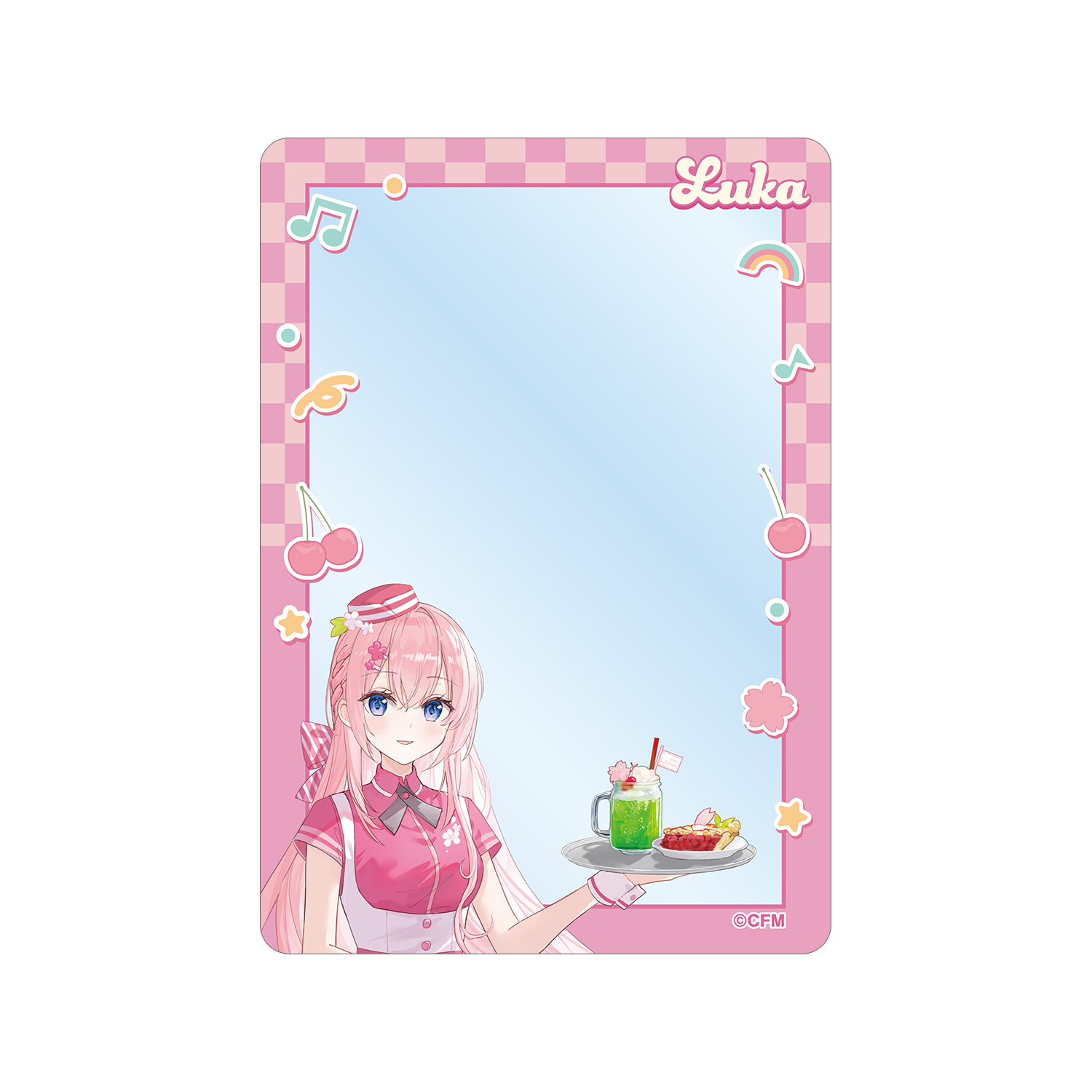 桜ミク 描き下ろし 巡音ルカ アメリカンダイナーver. Art by ふーみ B8硬質カードケース