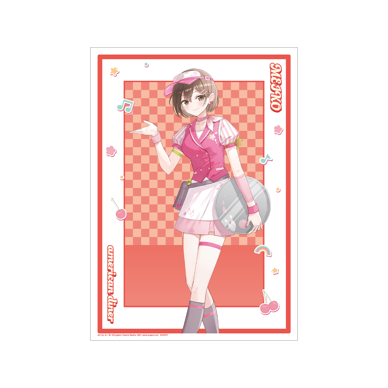 桜ミク 描き下ろし MEIKO アメリカンダイナーver. Art by ふーみ A3マット加工ポスター