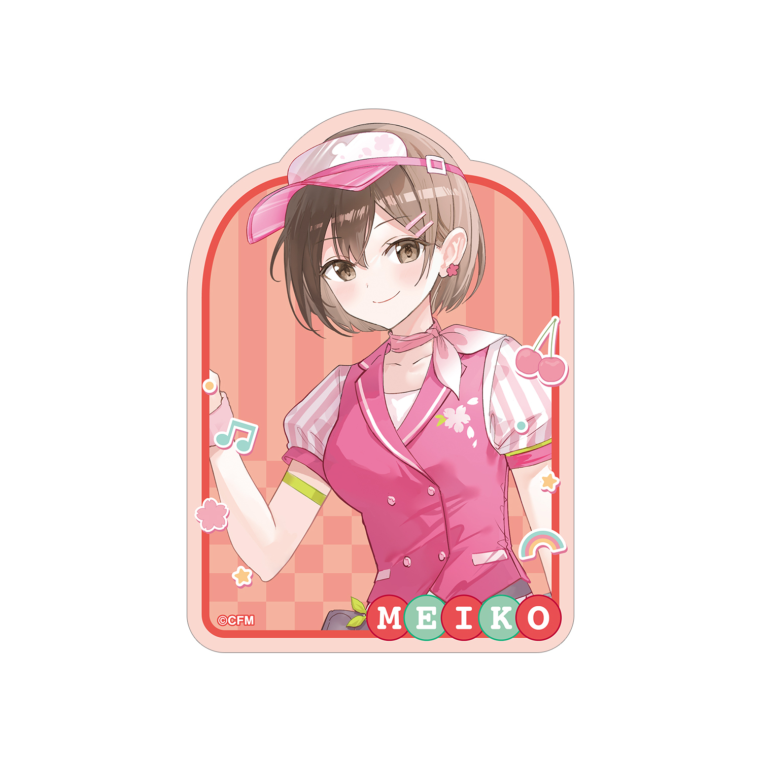 桜ミク 描き下ろし MEIKO アメリカンダイナーver. Art by ふーみ ダイカットステッカー