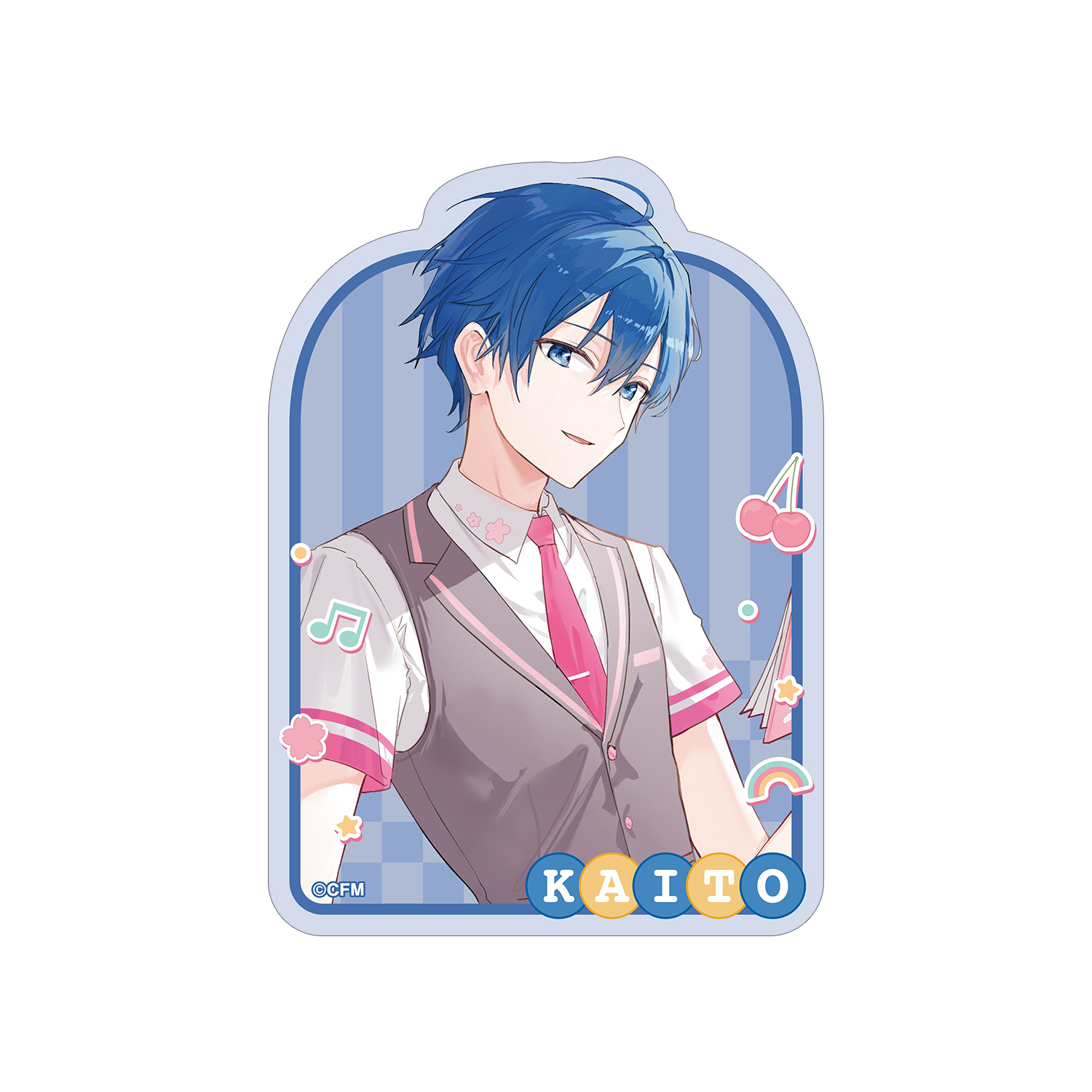 桜ミク 描き下ろし KAITO アメリカンダイナーver. Art by ふーみ ダイカットステッカー