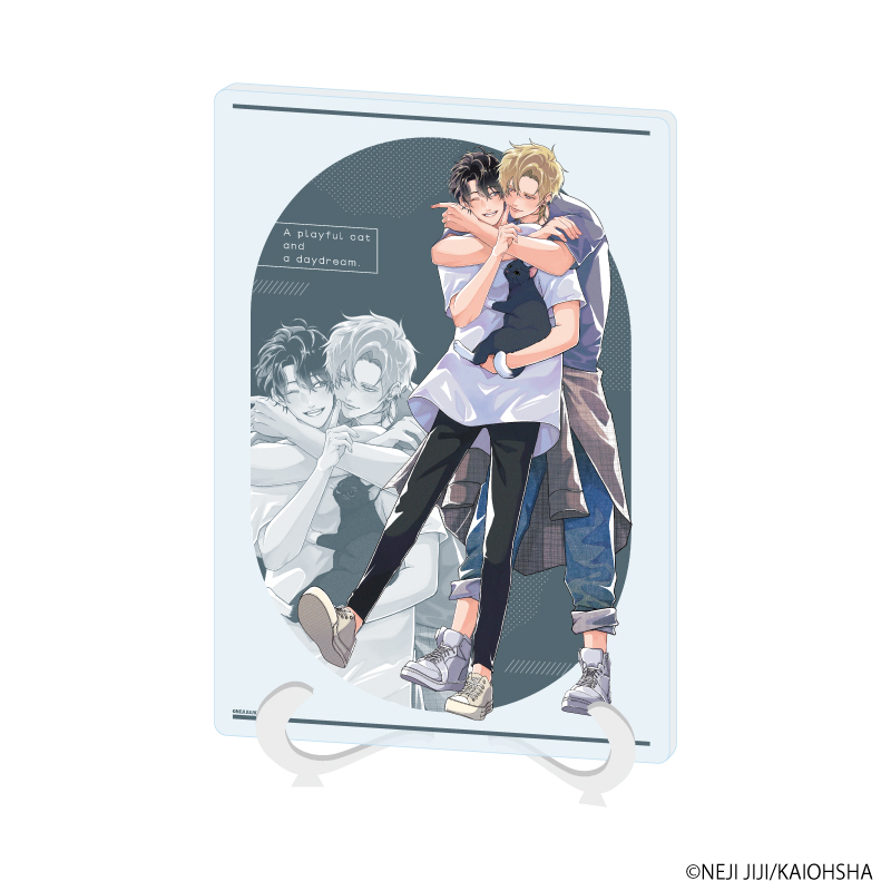 アクリルアートボード(A5サイズ)「甘噛みと白昼夢」01/加瀬冬磨&道下葵(描き下ろしイラスト)