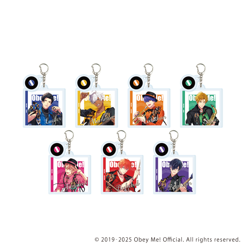 パーツ付きアクリルキーホルダー「Obey Me! Nightbringer」01/バンドver. ブラインド(全7種)(描き下ろしイラスト)