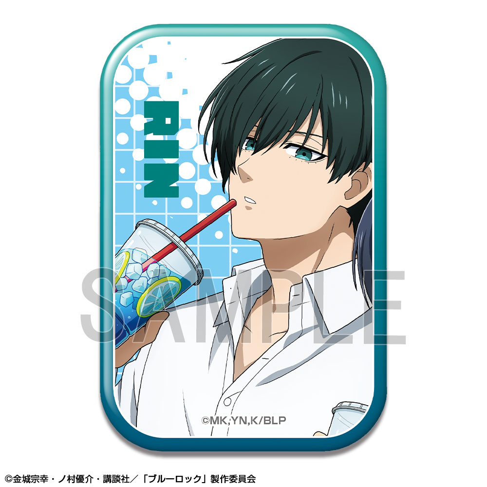 「ブルーロック」 長方形缶バッジ デザイン06(糸師 凛/A)