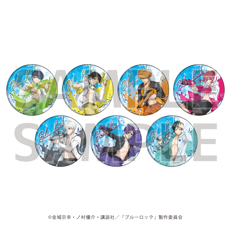 ホログラム缶バッジ(57mm)「TVアニメ『ブルーロック』」02/水着ver. ブラインド(全7種)(描き下ろしイラスト)