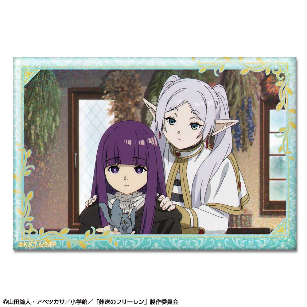 「葬送のフリーレン」 ホログラム缶バッジ デザイン24(フリーレン&フェルン/A)