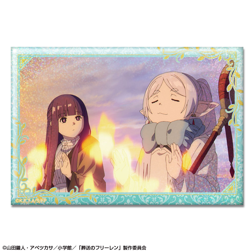 「葬送のフリーレン」 ホログラム缶バッジ デザイン25(フリーレン&フェルン/B)