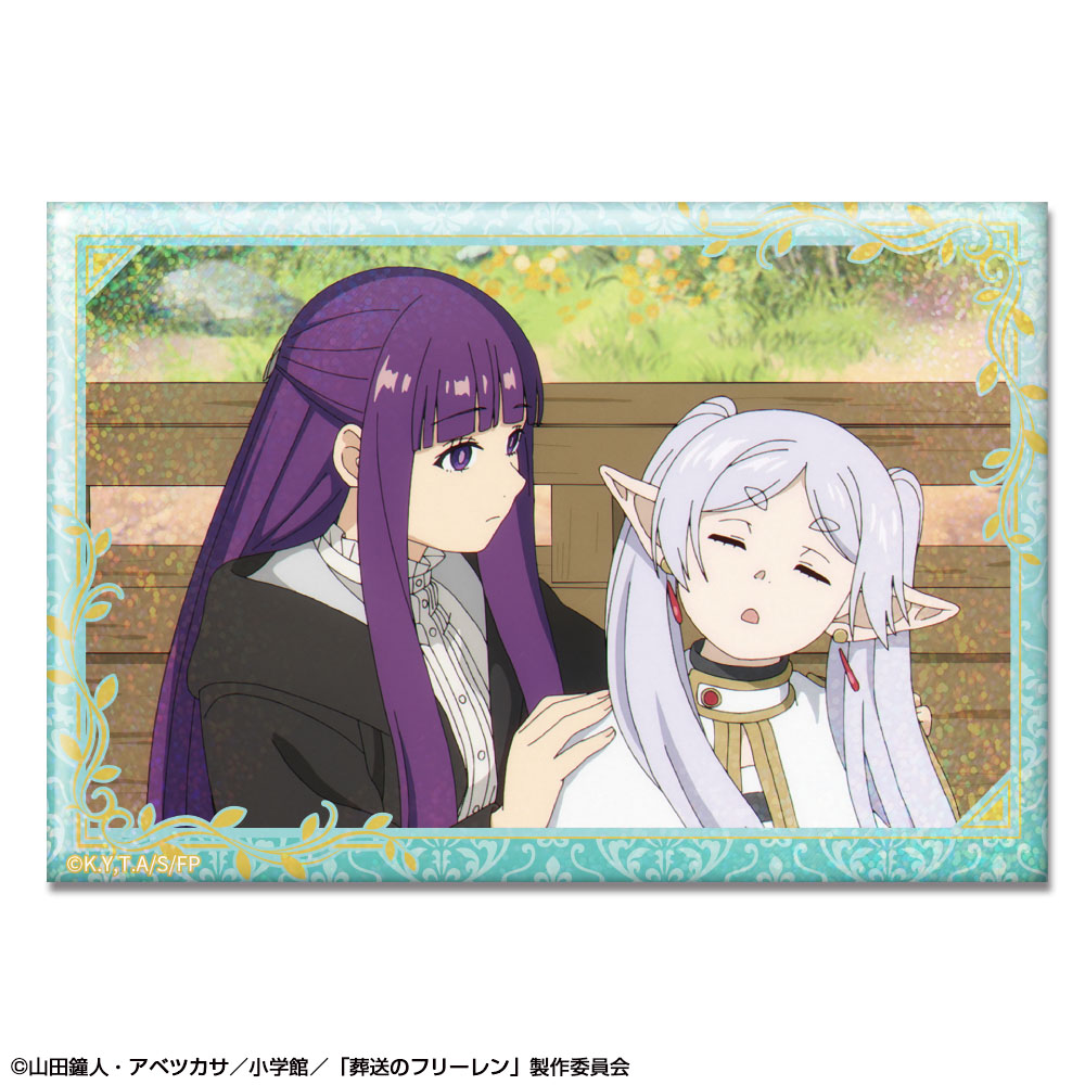 「葬送のフリーレン」 ホログラム缶バッジ デザイン26(フリーレン&フェルン/C)