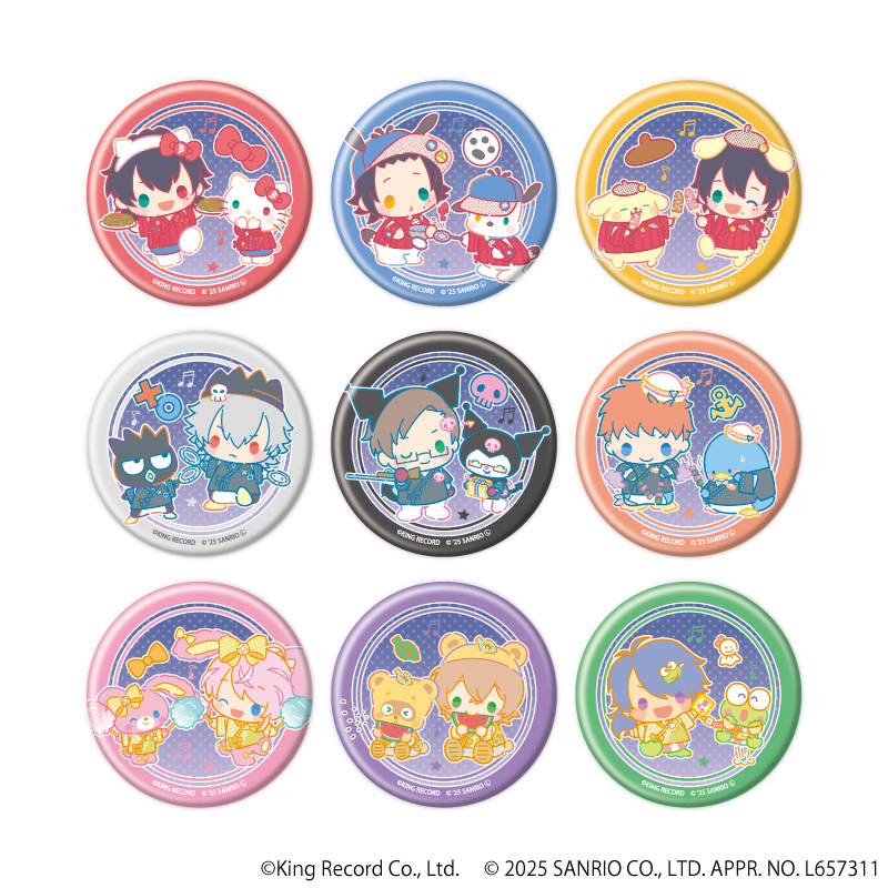 マット加工缶バッジ「ヒプノシスマイク SANRIO NAKAYOKU EDIT」01/ブラインド(全9種)