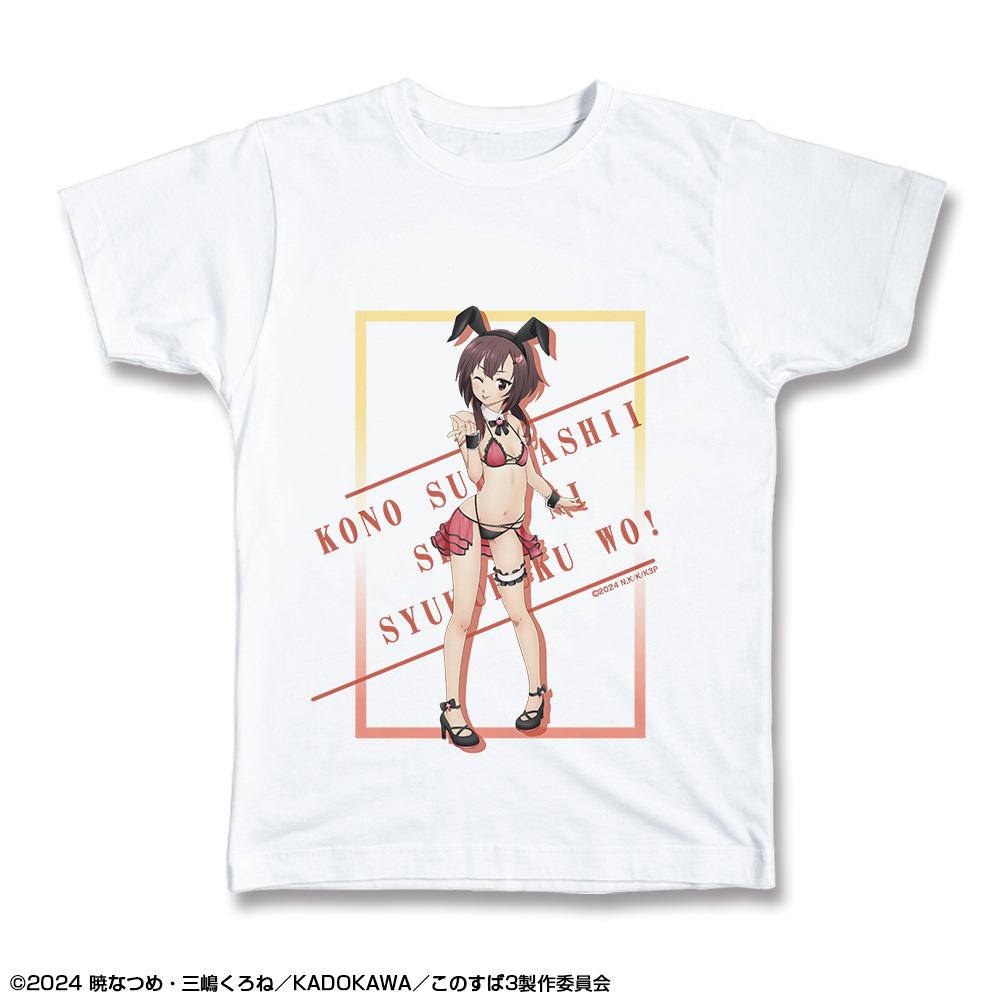 この素晴らしい世界に祝福を！3 Tシャツ XLサイズ デザイン02(めぐみん/バニー風水着ver.)【描き下ろし】
