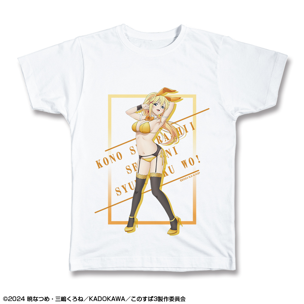 この素晴らしい世界に祝福を！3 Tシャツ XLサイズ デザイン03(ダクネス/バニー風水着ver.)【描き下ろし】