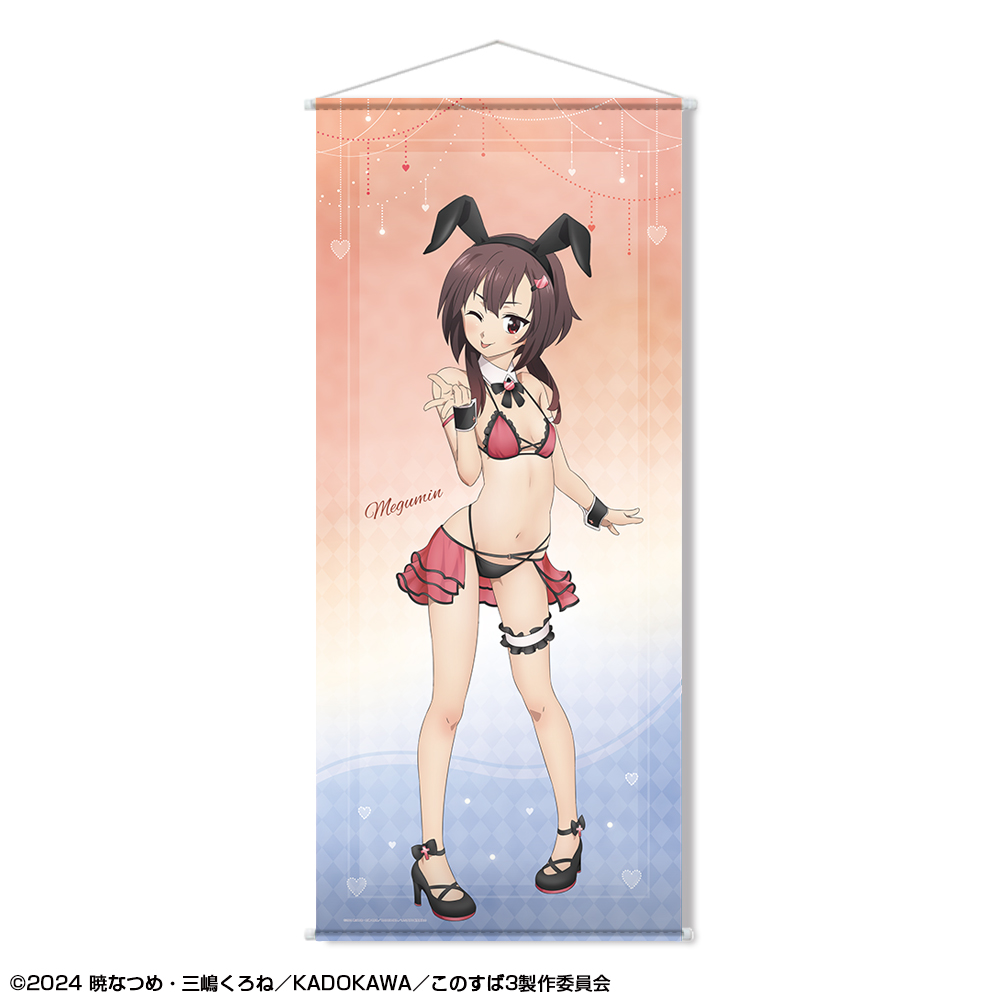 この素晴らしい世界に祝福を！3 ほぼ等身大タペストリー デザイン02(めぐみん/バニー風水着ver.)【描き下ろし】