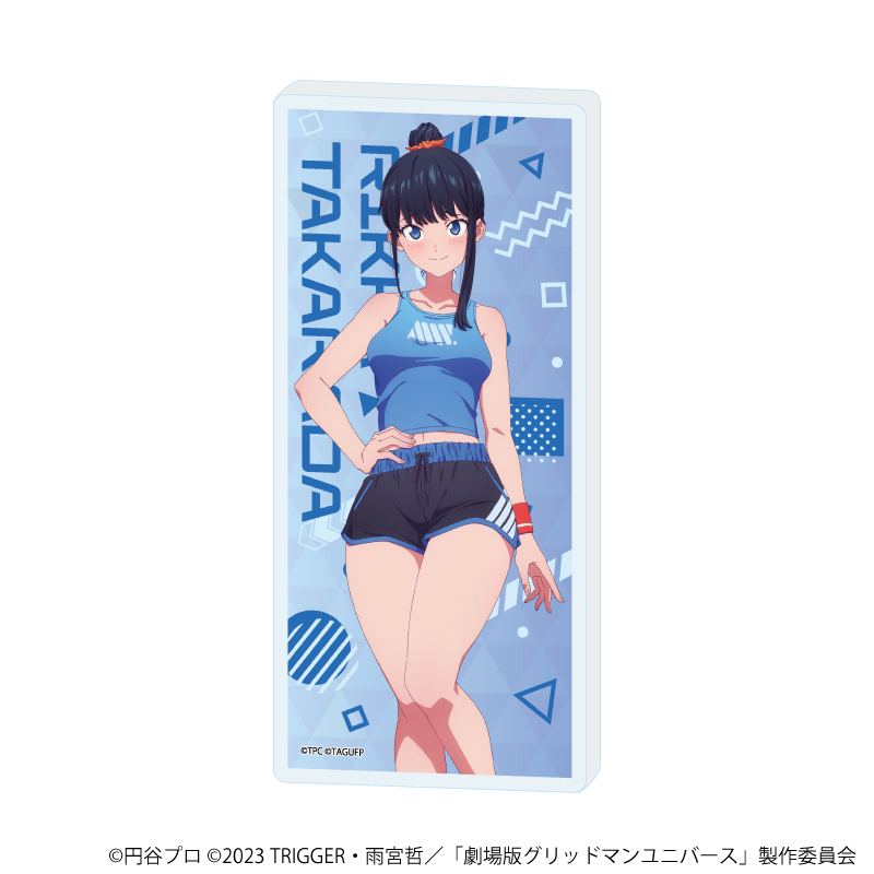 ミニアクリルブロック「グリッドマンユニバース」01/宝多六花 スポーツウェアver.(描き下ろしイラスト)